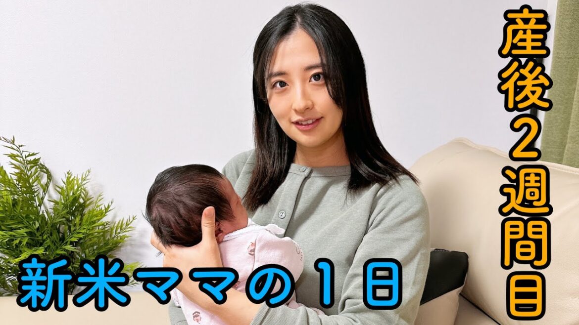 産後2週間目の新生児とママの１日