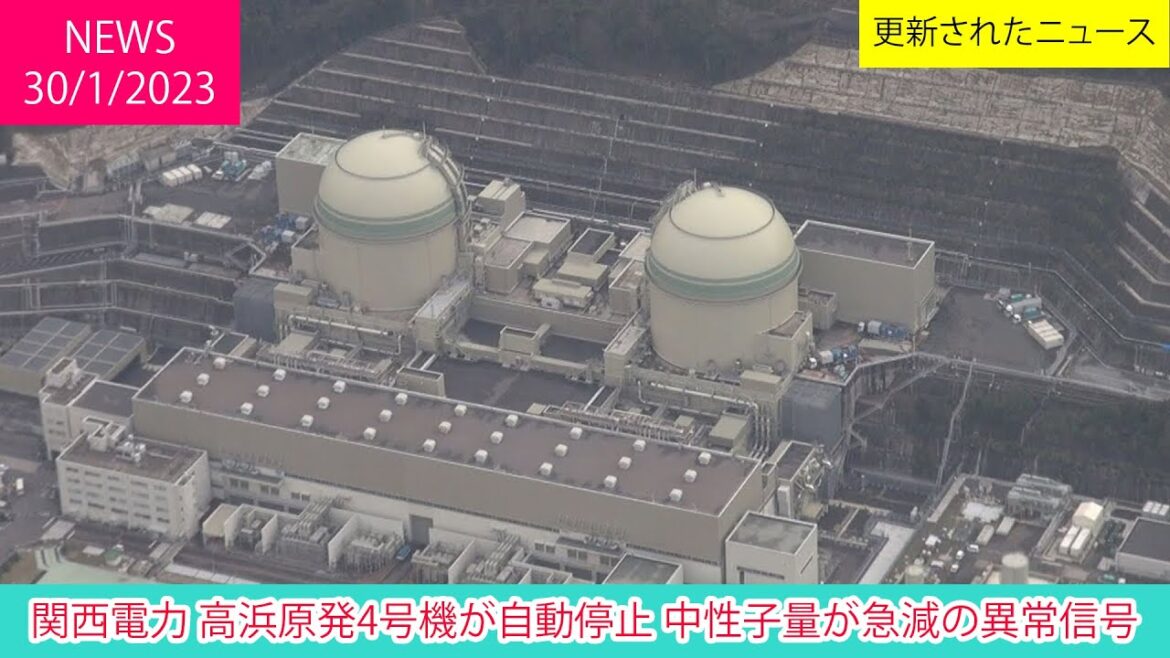 関西電力 高浜原発4号機が自動停止 中性子量が急減の異常信号 | ニュース 2023年1月30日 | 話題のニュース 関西電力 高浜原発4号機が自動停止 中性子量が急減の異常信号 | ニュース 2023年1月30日 | 話題のニュース