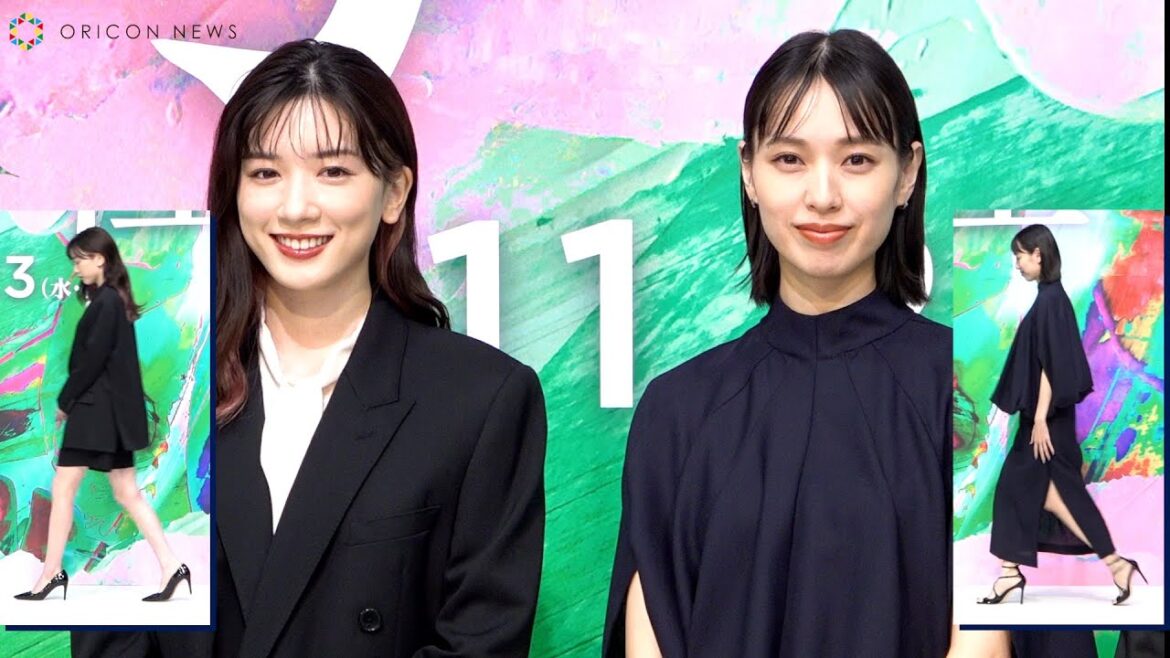 戸田恵梨香・永野芽郁　美脚見せのシックな黒コーデで登場！　映画『母性』完成報告会