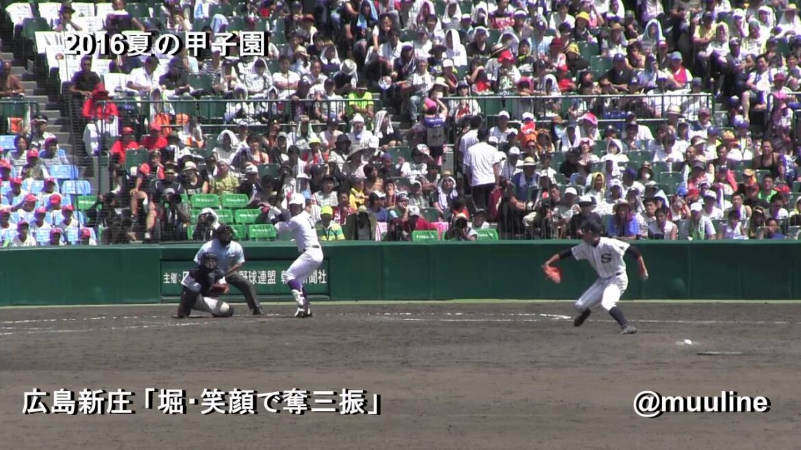 日ハム1位指名 ドラフト2016【笑顔が人気】堀 瑞輝 奪三振シーン 広島新庄高 2016夏の甲子園 高校野球 U18侍JAPAN