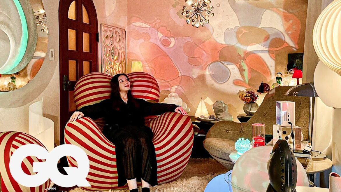 100個の照明で作り上げる"宇宙船部屋"へ足立梨花が潜入！| Tiny Room Universe | GQ JAPAN