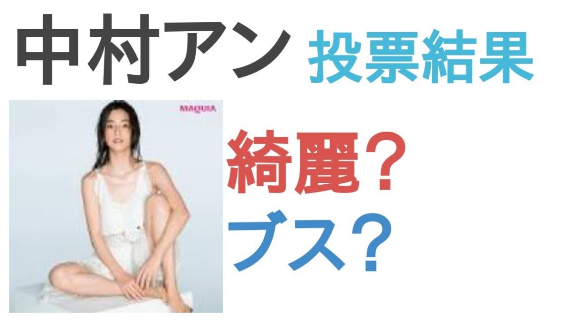 中村アンは綺麗？ブス？【投票結果】