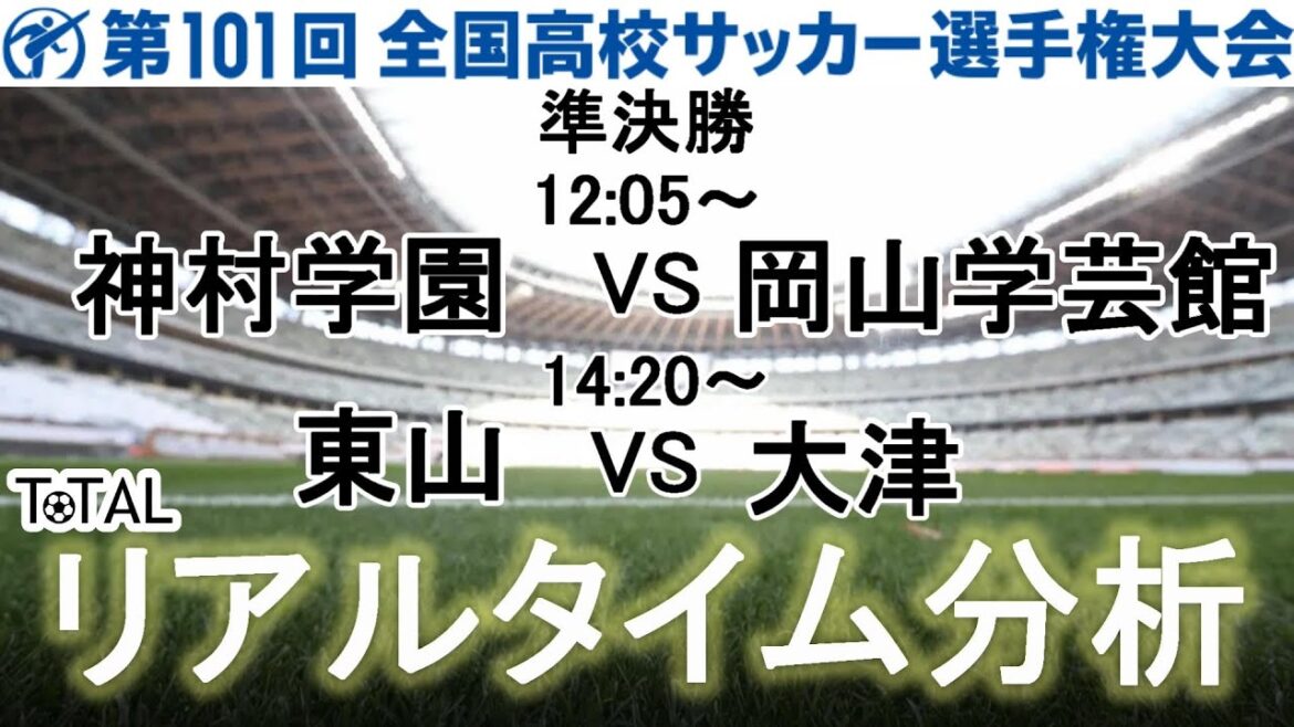 【全国高校サッカー選手権】準決勝「神村学園×岡山学芸館」「東山×大津」リアルタイム分析