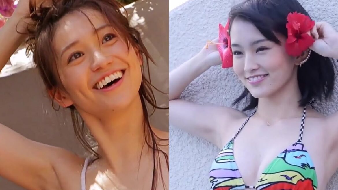 水着対決😼⚔️️🏖️ ~相撲＆グラPose(ワキ見せ撮影)~【Oshima Yuko × Yamamoto Sayaka】