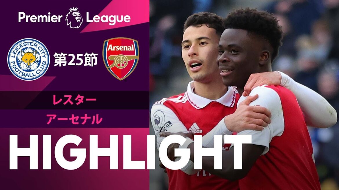 【レスター vs アーセナル】試合ハイライト 22/23シーズン プレミアリーグ 第25節