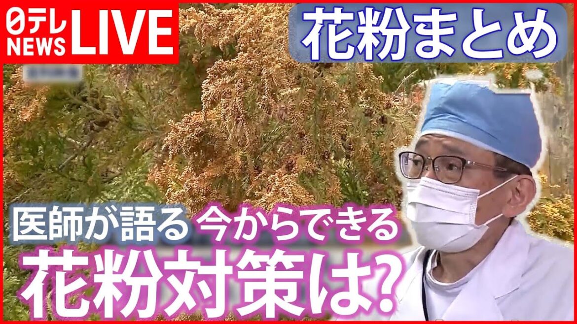 【今年は過去10年で“最多”】『花粉ニュースまとめ』 “症状出る前”今が大事 / 花粉避けられる“避粉地”がある？ /今始めたい花粉症対策  など （日テレNEWS LIVE）