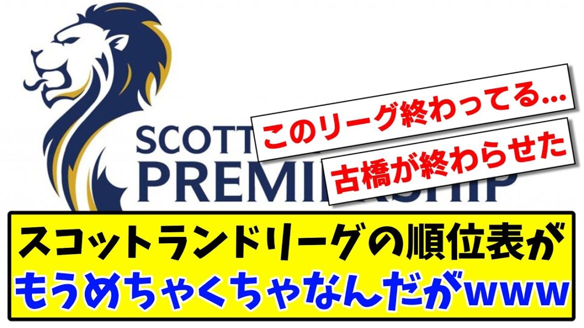 【悲報】スコットランドリーグの順位表が もうめちゃくちゃなんだがwww【2ch】【サッカースレ】