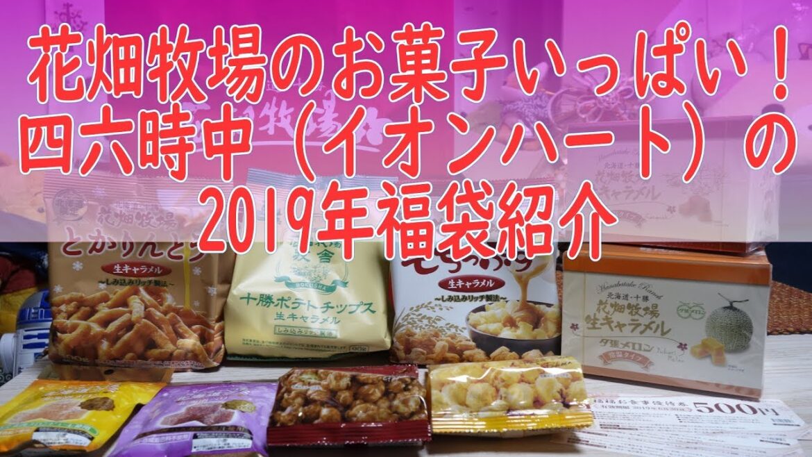 【福袋2019開封動画】花畑牧場のお菓子がいっぱい入った3000円福袋☆おひつごはん四六時中（イオンハート）の福袋3000円☆開封動画・中身紹介