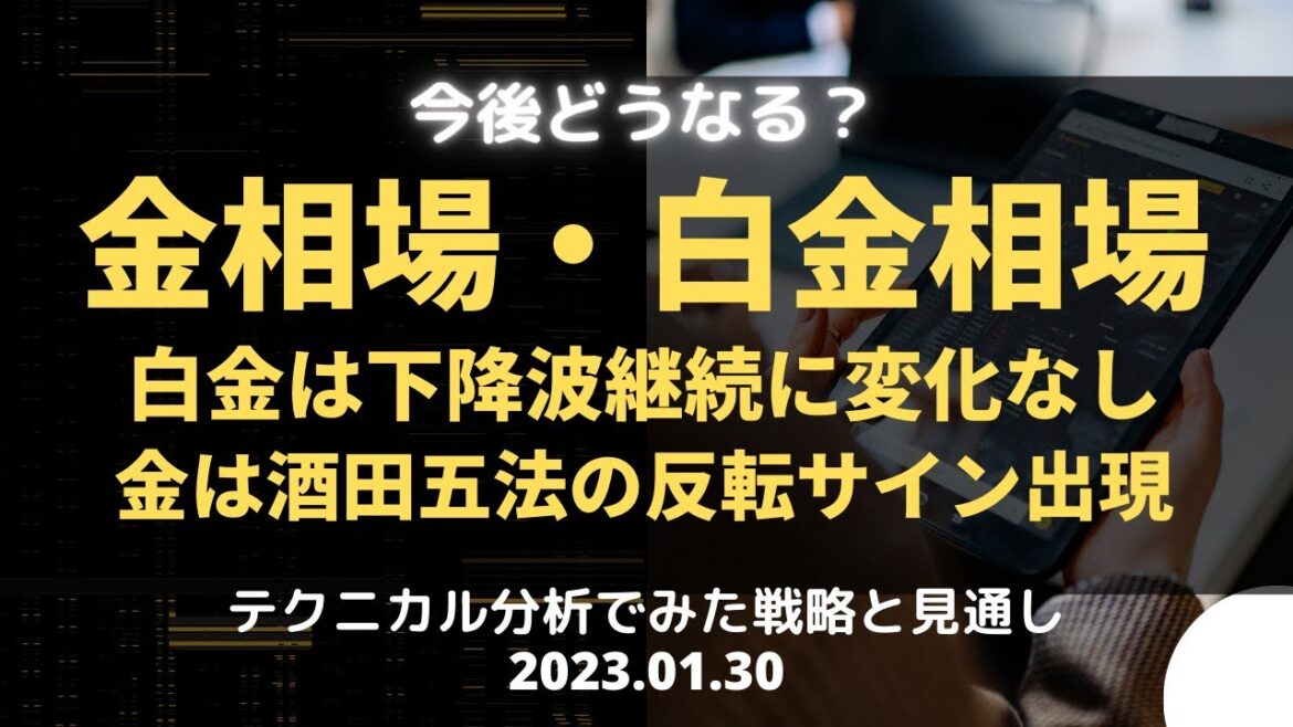 【金相場・白金相場】今後どうなる！？　白金は下降波継続に変化なし　金は酒田五法の反転サイン出現　テクニカル分析でみた見通しと戦略 1月30日