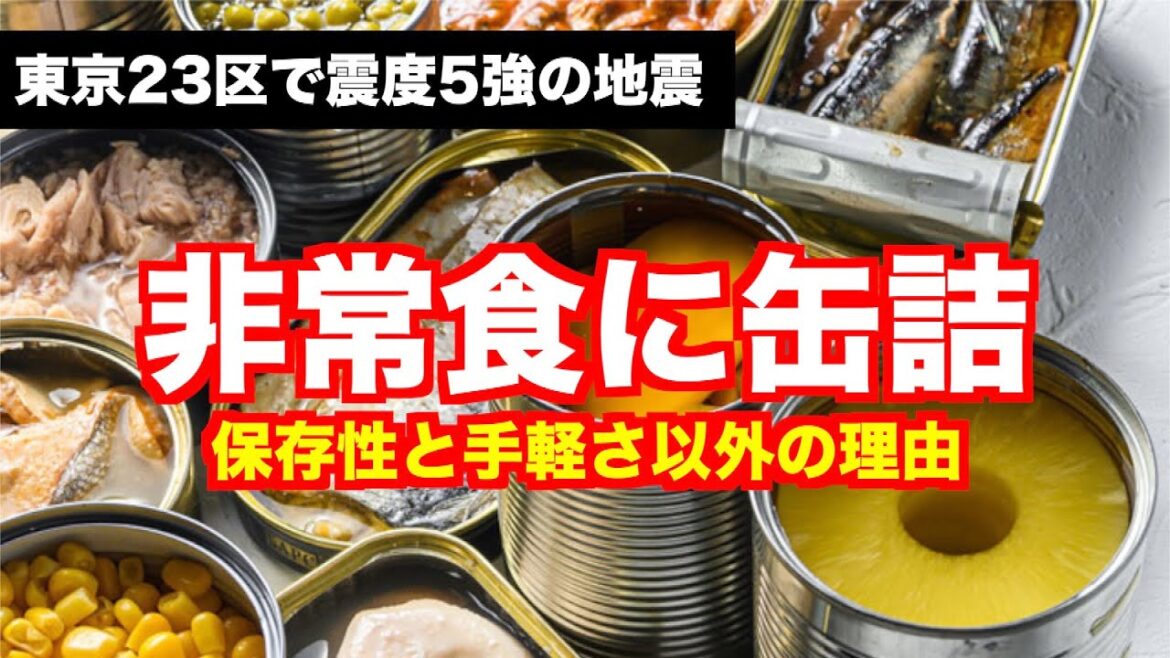 【7日(土)東京23区で震度5強の地震】非常食に缶詰。保存性と手軽さ以外の理由