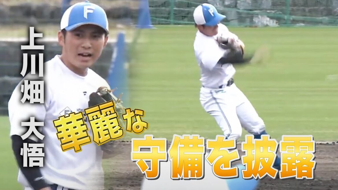 上川畑サブグラウンドでも「神」守備 野村佑希＆石井一成＆宇佐見真吾＜2/3ファイターズ春季キャンプ2023＞
