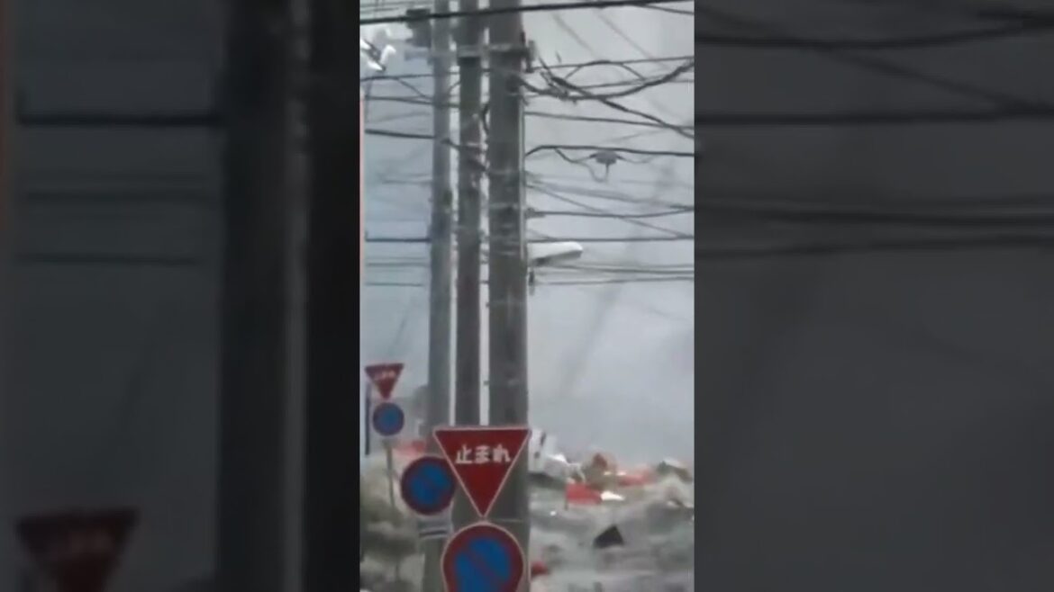 人が飲み込まれる瞬間3　東日本大震災地震津波ライブ　JAPAN earthquake TUNAMI LIVE　#shorts　#地震津波ライブセンター