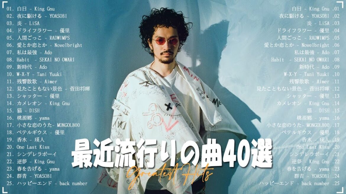 有名曲J-POPメドレー『2023最新版』日本最高の歌メドレー 🌸King Gnu、 YOASOBI、菅田将暉 、優里、Official髭男dism、LiSA×Uru、Aimer Live 02