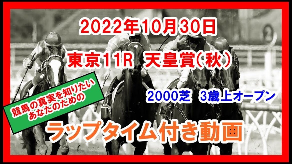 天皇賞（秋） イクイノックス 2022年10月30日 東京 11R 2000芝 3歳上オープン  ラップタイム付き動画