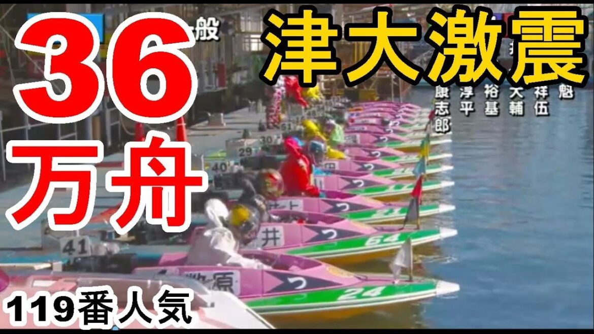 【津競艇】強烈高配当36万舟！津まさかの大大波乱！