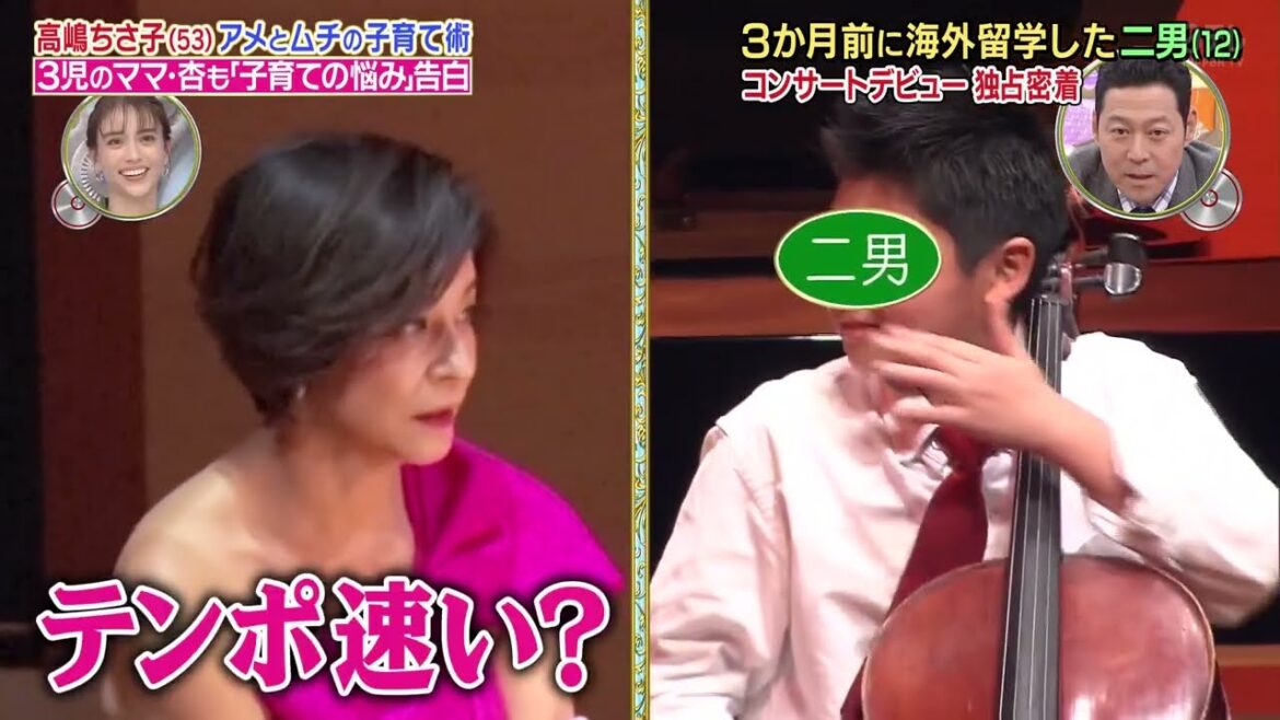 【面白い家族】高嶋ちさ子 53 3か月前に海外留学した二男12 コンサートデビュー独占密着 Part 2