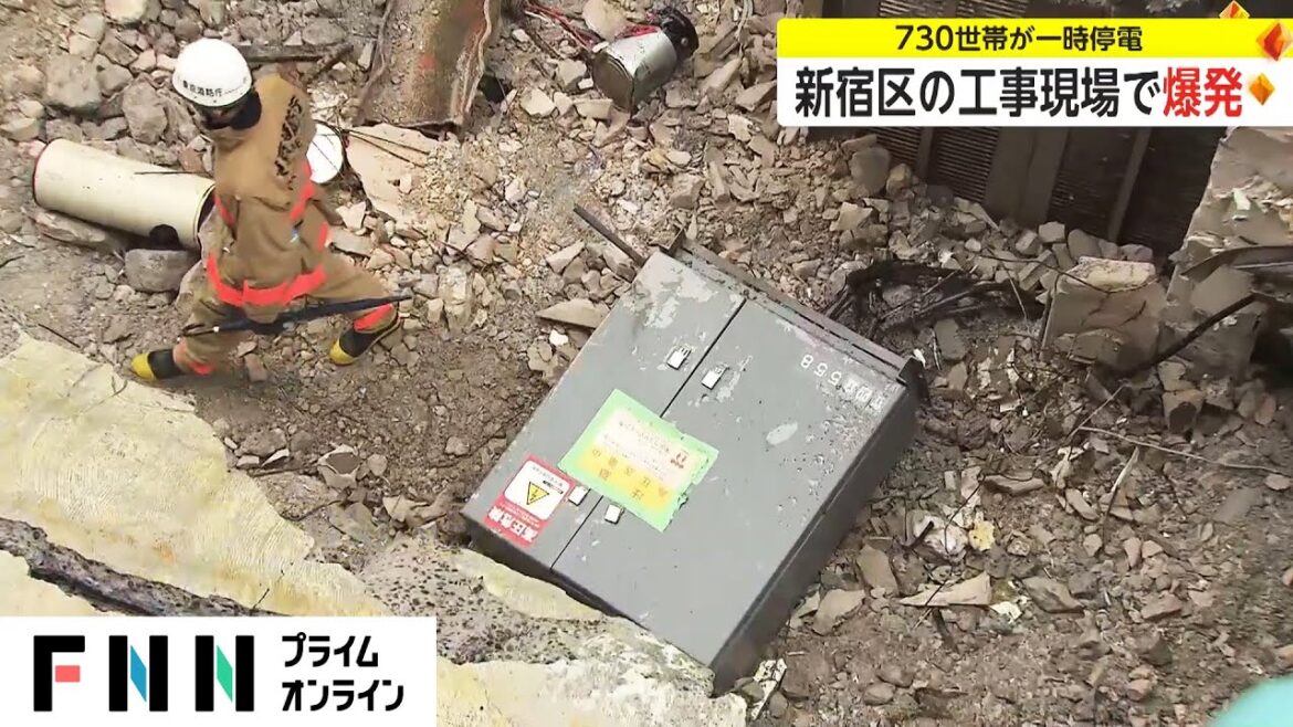 東京・新宿区の工事現場で爆発 730世帯が一時停電 東京・新宿区の工事現場で爆発 730世帯が一時停電