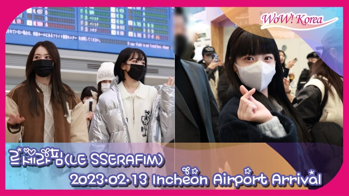 [4K] LE SSERAFIM、韓国に帰ってきた地上界の妖精たち…「日本の日程を終えて帰ってきました~」