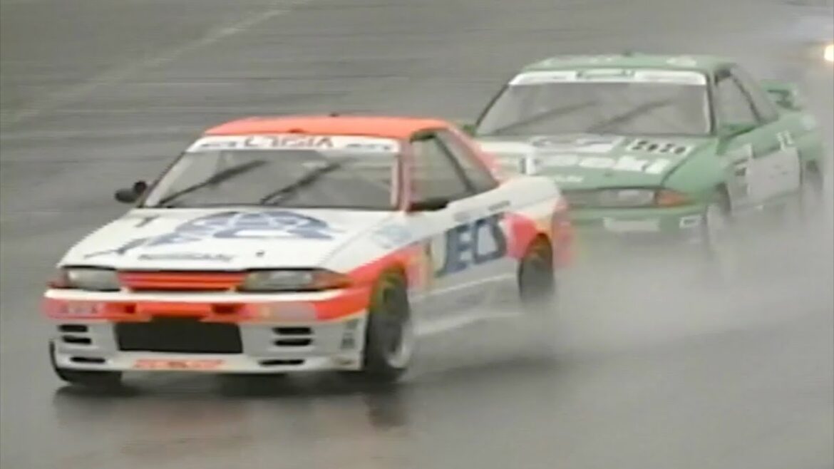 1992 グループA Rd.1 決勝 ① "高橋国光選手がGT-Rで参戦 土屋圭市リポーター中間報告 4'07"~"  Gr.A 開幕戦 岡山 TIサーキット英田 300km
