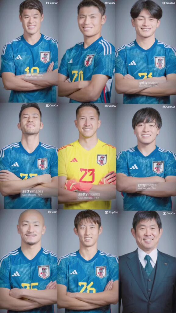 サッカー日本代表No19~~~26幼少期＋監督 森保監督だけ若い頃です！#酒井宏樹#町野修斗#上田綺世#吉田麻也#シュミット・ダニエル#相馬勇紀#前田大然#伊...