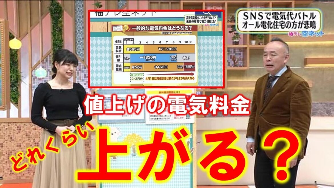 【値上げの電気料金 どれくらい上がる？】空ネット（１月２０日放送）