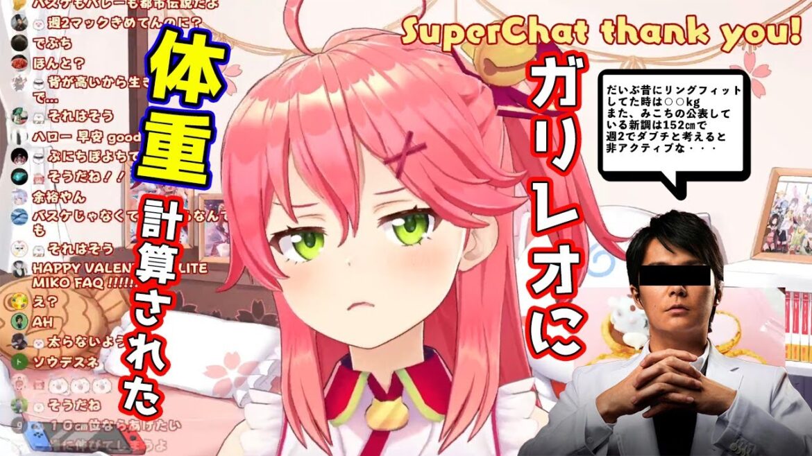 【さくらみこ】ガリレオに体重を暴かれ35Pにいじめられるみこち【ホロライブ切り抜き】