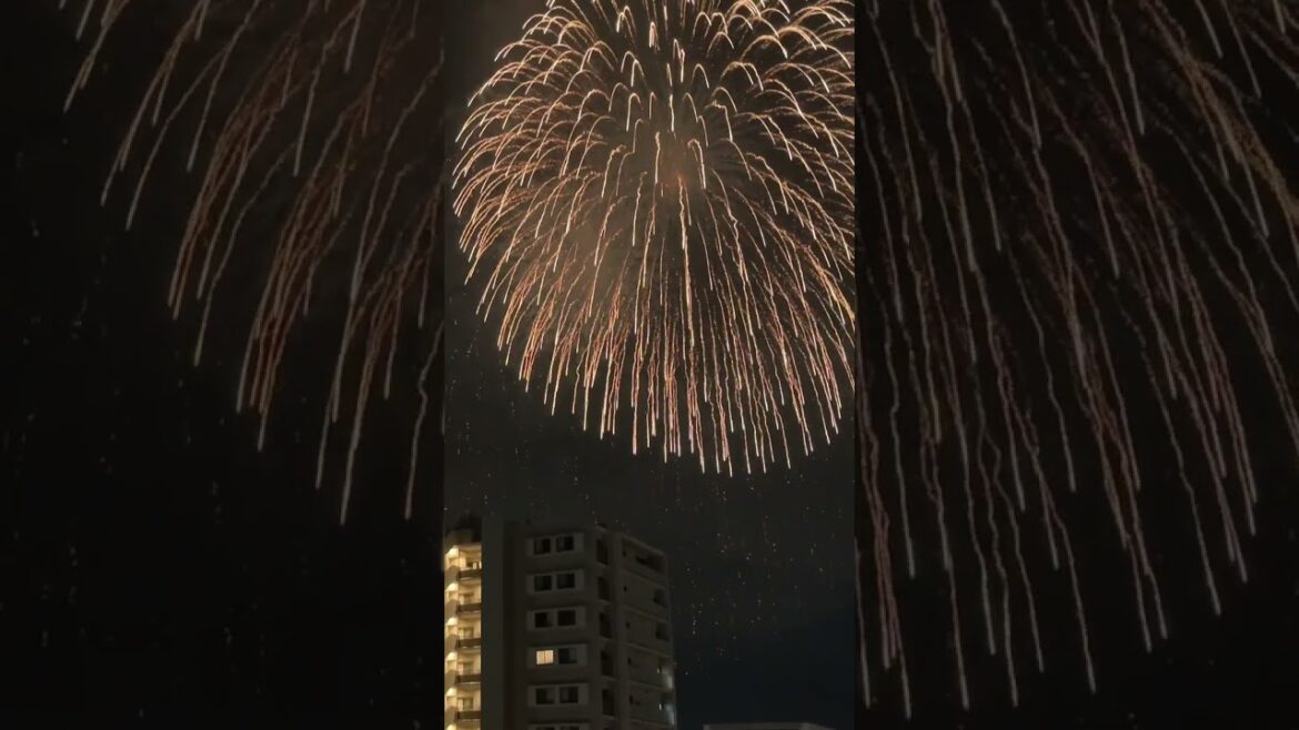【下関市】関門海峡花火大会　2022  下関側からの景色