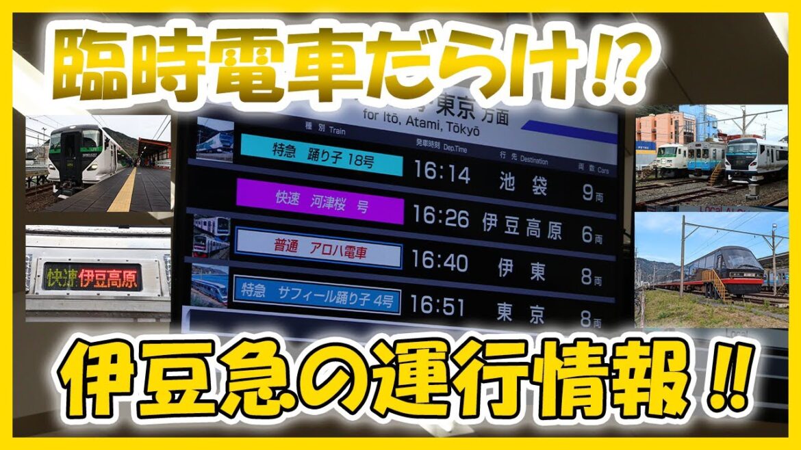 【伊豆急行運行情報！！】臨時快速？臨時特急？ダイヤ改正？いつもと踊り子の色が違う？！（説明編）