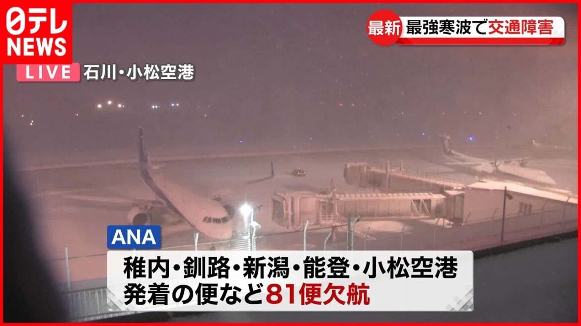 【大雪各地で影響】日本海側を中心に大雪…  停電や高速道路の通行止め  空の便欠航も