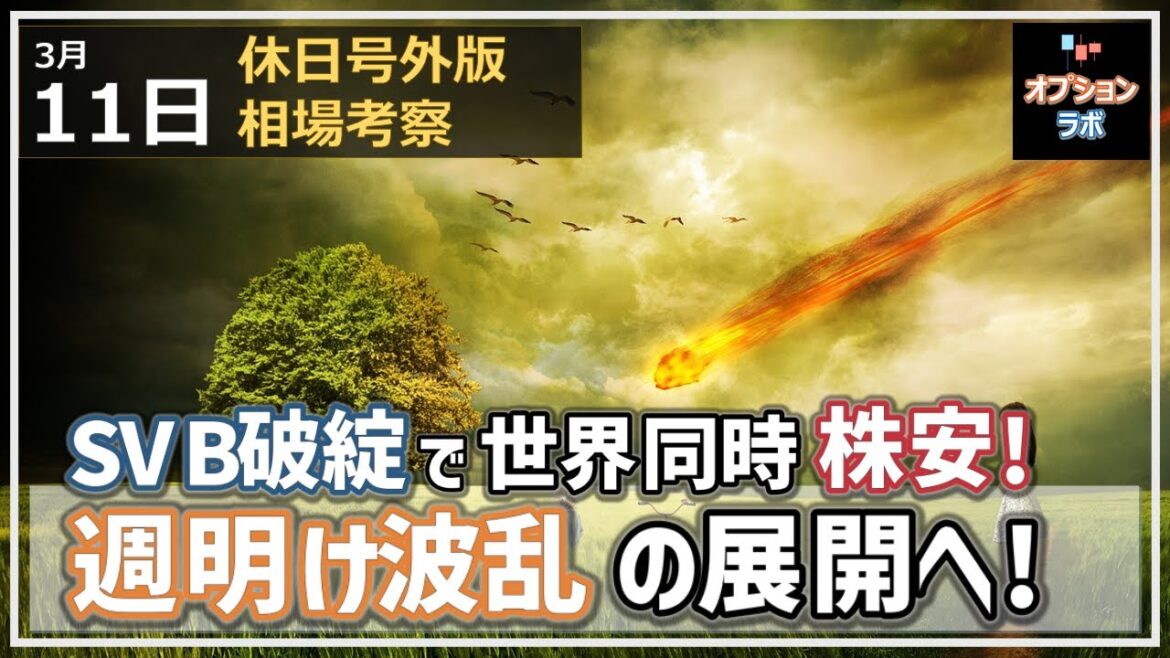 【日経225オプション考察】3/11 シリコンバレーバンク破綻で世界同時株安へ！ 週明け波乱の展開か!?
