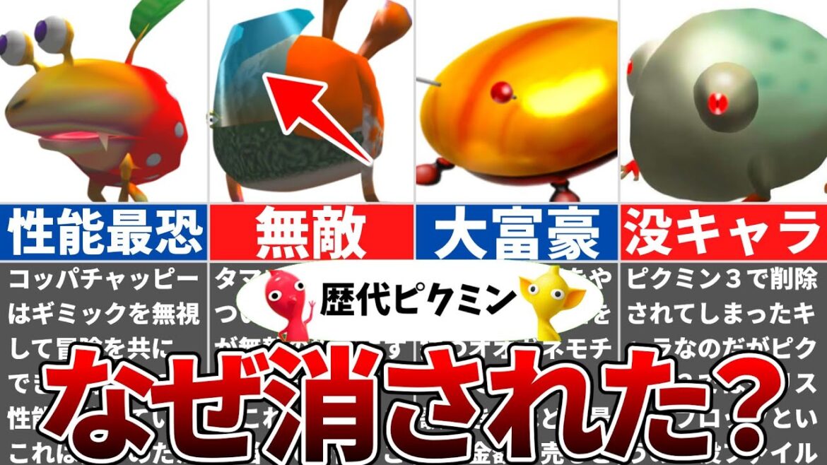【歴代ピクミン】大人の事情でリストラされてしまった原生生物たち