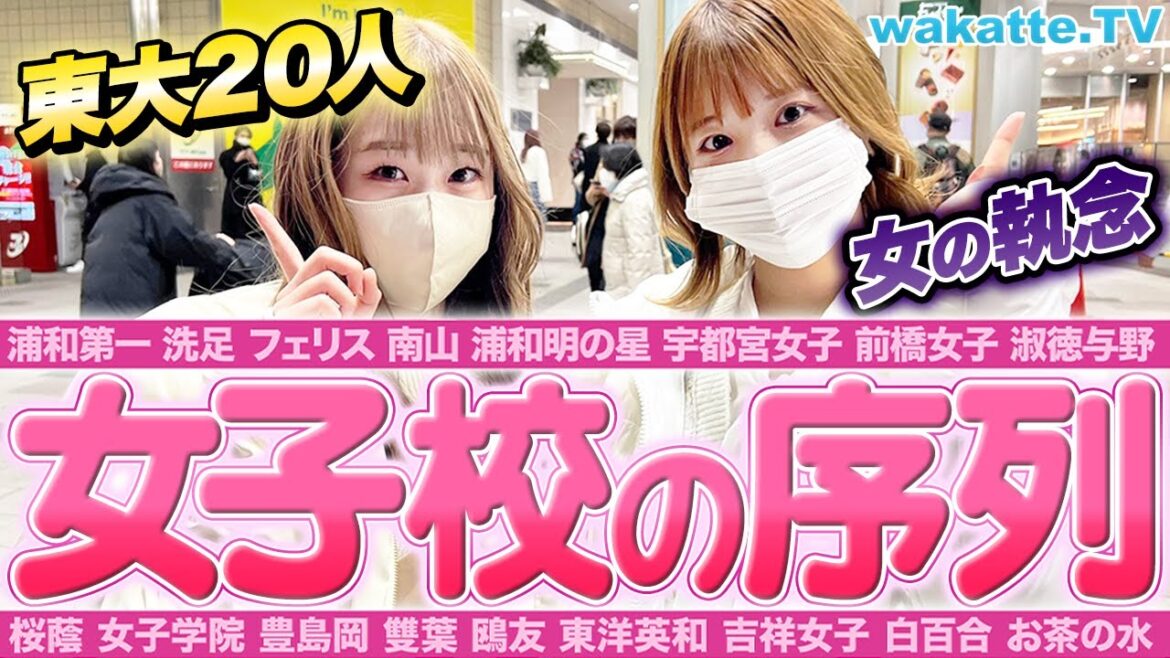 【頭いいのは？】東大合格者20人越え！？女子校の序列調査！【wakatte TV】#837