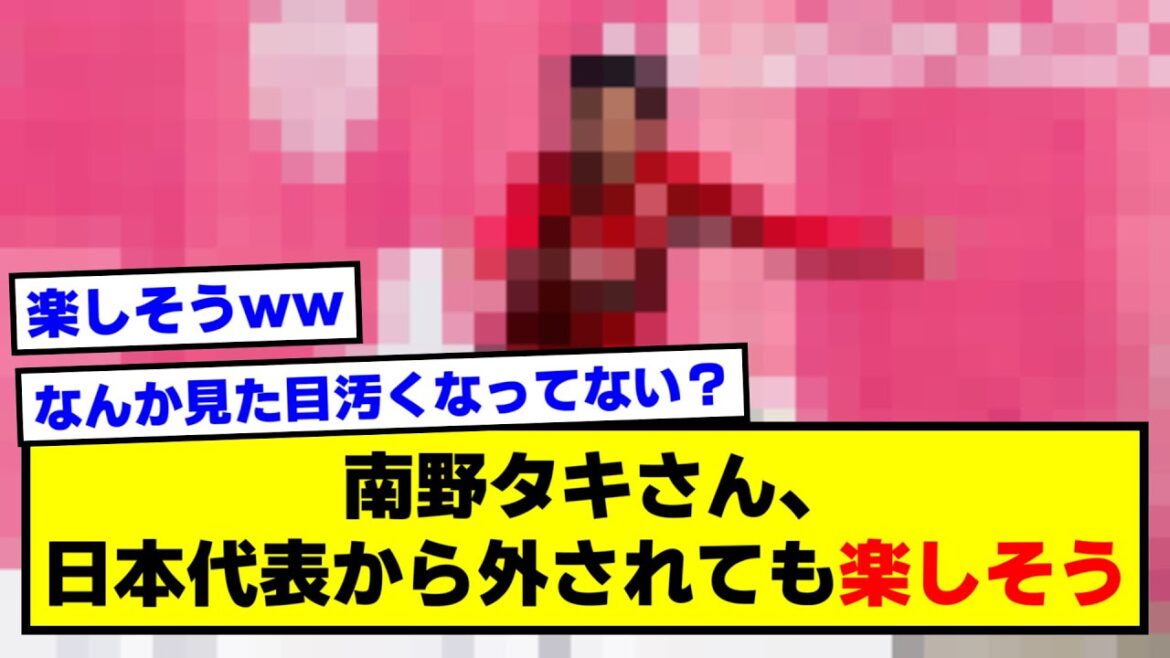 南野タキさん、日本代表から外されても"楽しそうにしてる模様"ww【2chサッカースレ】