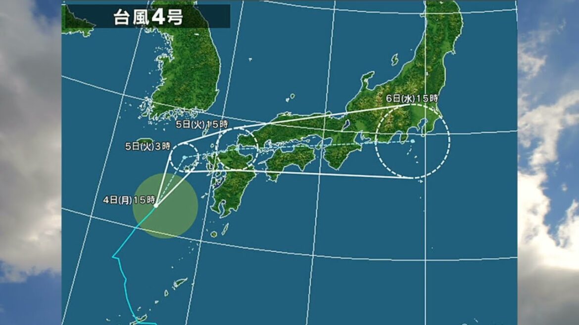 台風4号　あす5日には九州に上陸のおそれ　その後の進路　各地への影響は |  台風4号 | 最新ニュース|ニュース|ニュース企画