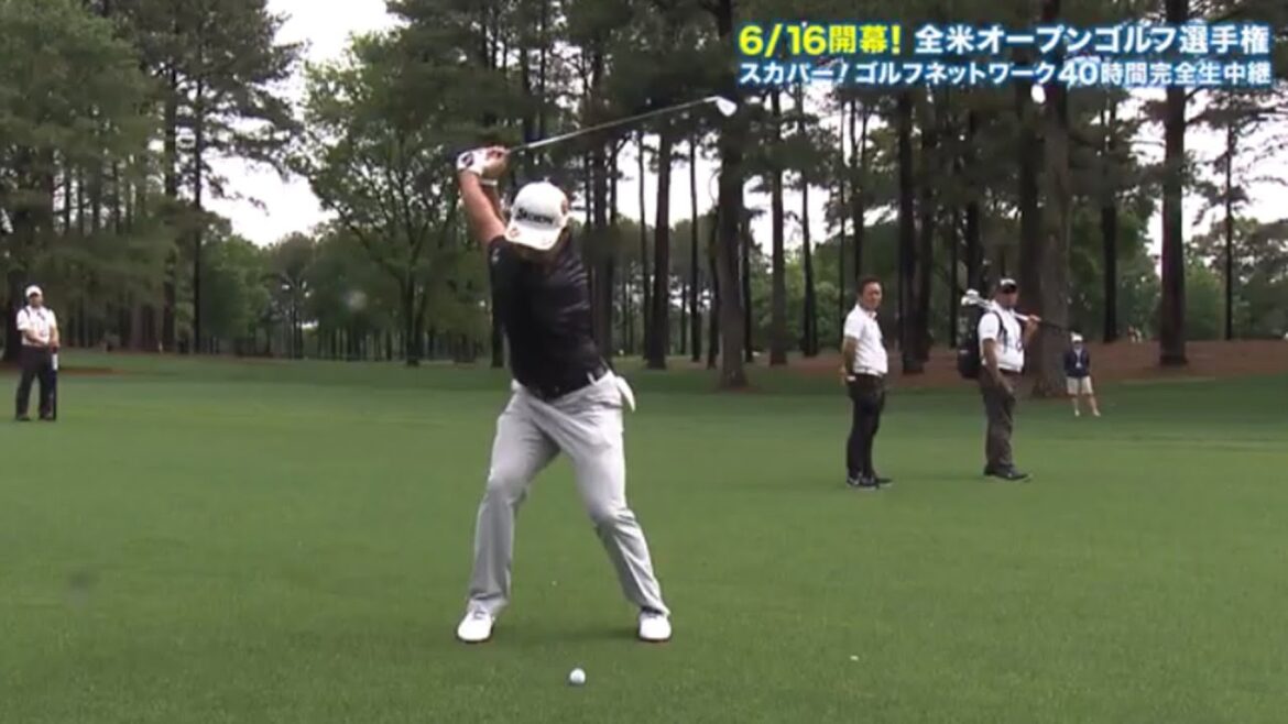 松山スイング分析 3番アイアン230yショット正面（解説：大町昭義）