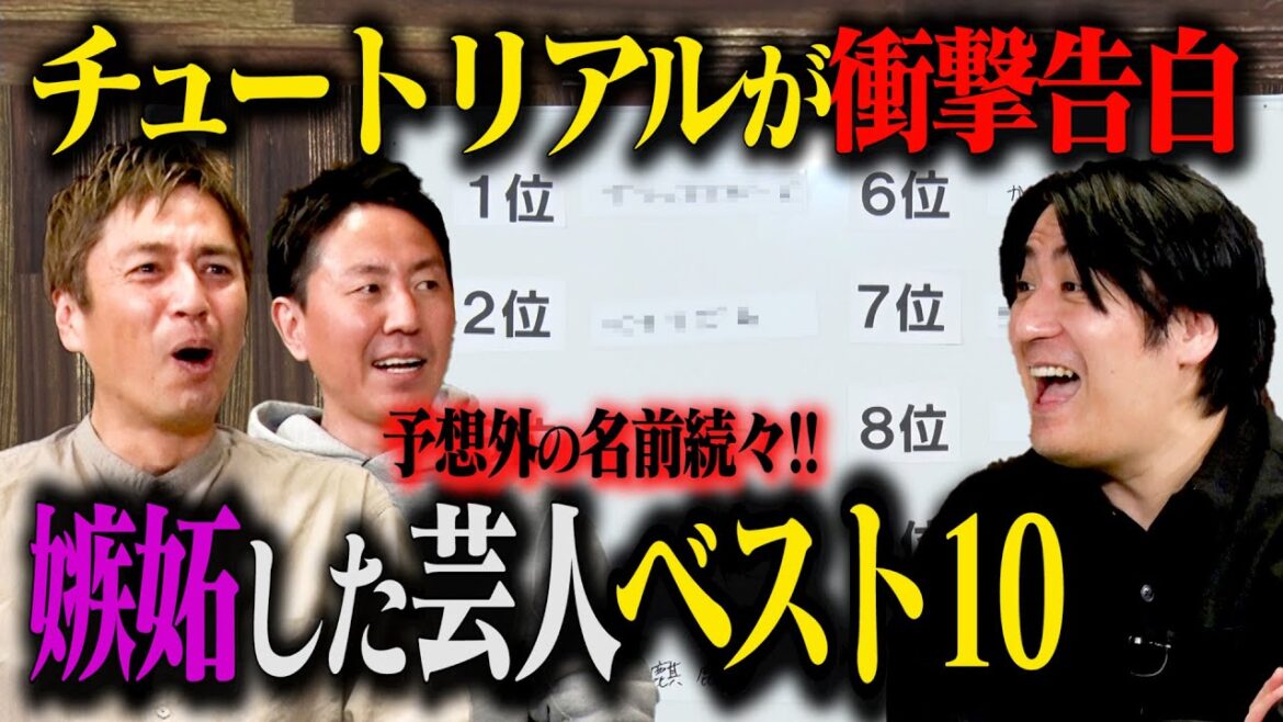 【意外】チュートリアル 嫉妬した芸人ベストテン！実力派モノマネ女性芸人・人気若手ユニット・天才ピン芸人など意外な名前が続々登場！1位はあの漫才コンビ！