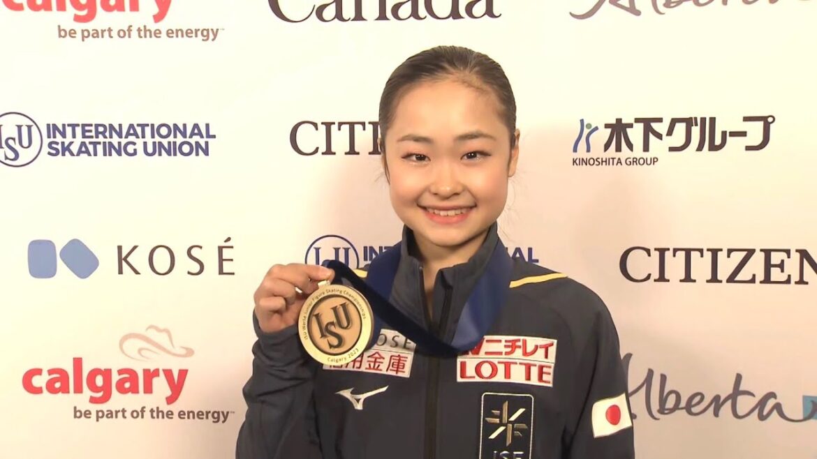 【世界Jr.フィギュアスケート選手権2023】優勝 島田麻央 表彰式後インタビュー 【世界Jr.フィギュアスケート選手権2023】優勝 島田麻央 表彰式後インタビュー