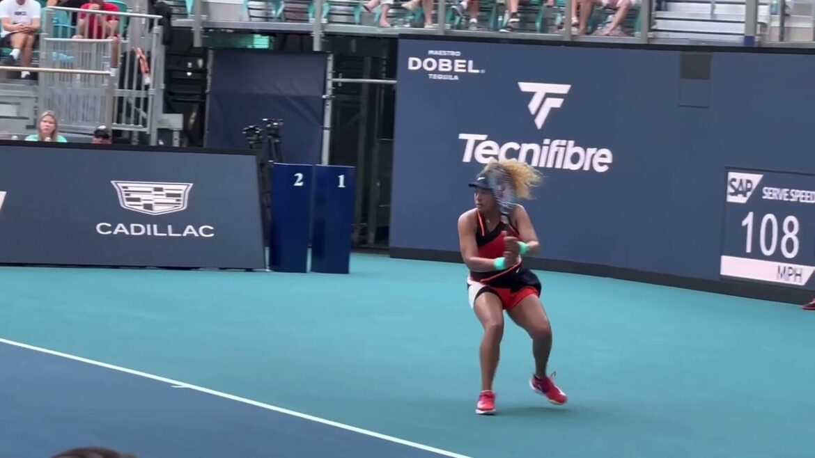 大坂なおみのバックハンドストローク（スロー）/ Naomi Osaka Backhand Stroke Slow Motion [A2]