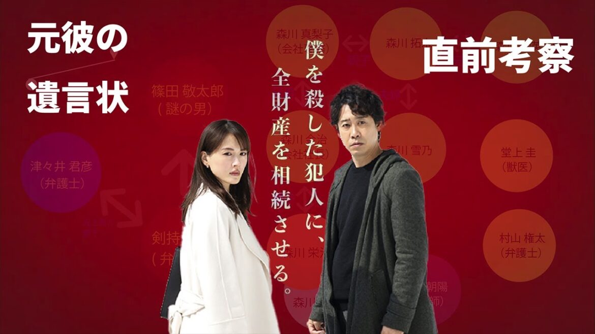 【元彼の遺言状】ー 直前考察 ー　なぜ、公式サイトに相関図がないのか。それは、本当の血縁関係が隠されているからだと考えられます。そこで、今ある情報で相関図を作成し、謎を追ってみた…