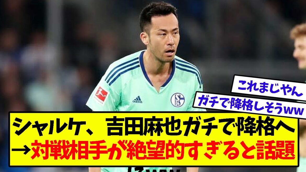 シャルケ吉田麻也、完全に疫病神…確実に降格へww