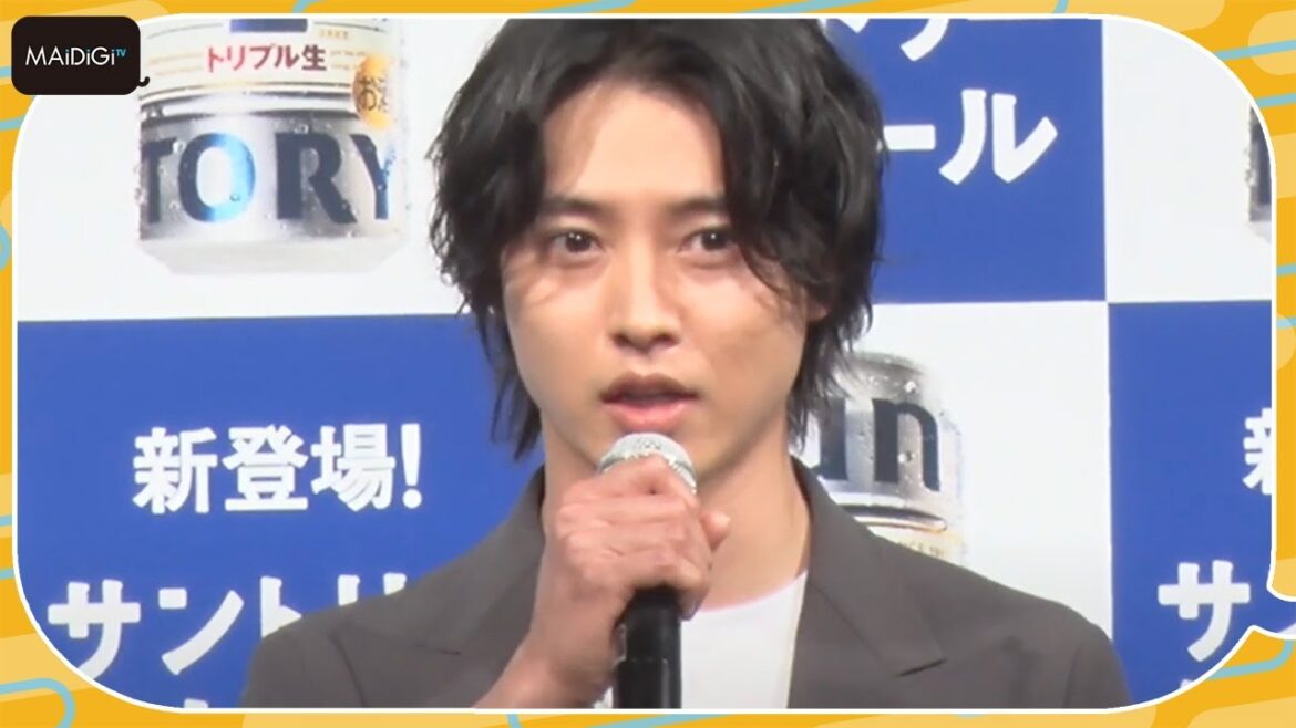山崎賢人「夢かなった」念願のビールCM出演に感激　上白石萌音らと発表会に登場