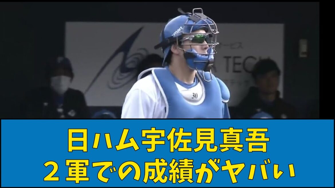 日ハム宇佐見真吾 ２軍での成績がヤバい【なんJ反応】【プロ野球反応集】【2chスレ】【1分動画】【5chスレ】