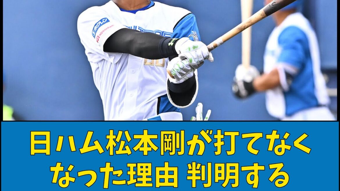 日ハム松本剛が打てなくなった理由 判明する【なんJ反応】【プロ野球反応集】【2chスレ】【1分動画】【5chスレ】