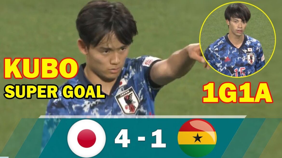 日本代表 vs ガーナ代表 4-1【Fullハイライト】久保 建英がスーパーゴール！三笘薫1ゴール1アシスト！【キリンチャレンジカップ2022】