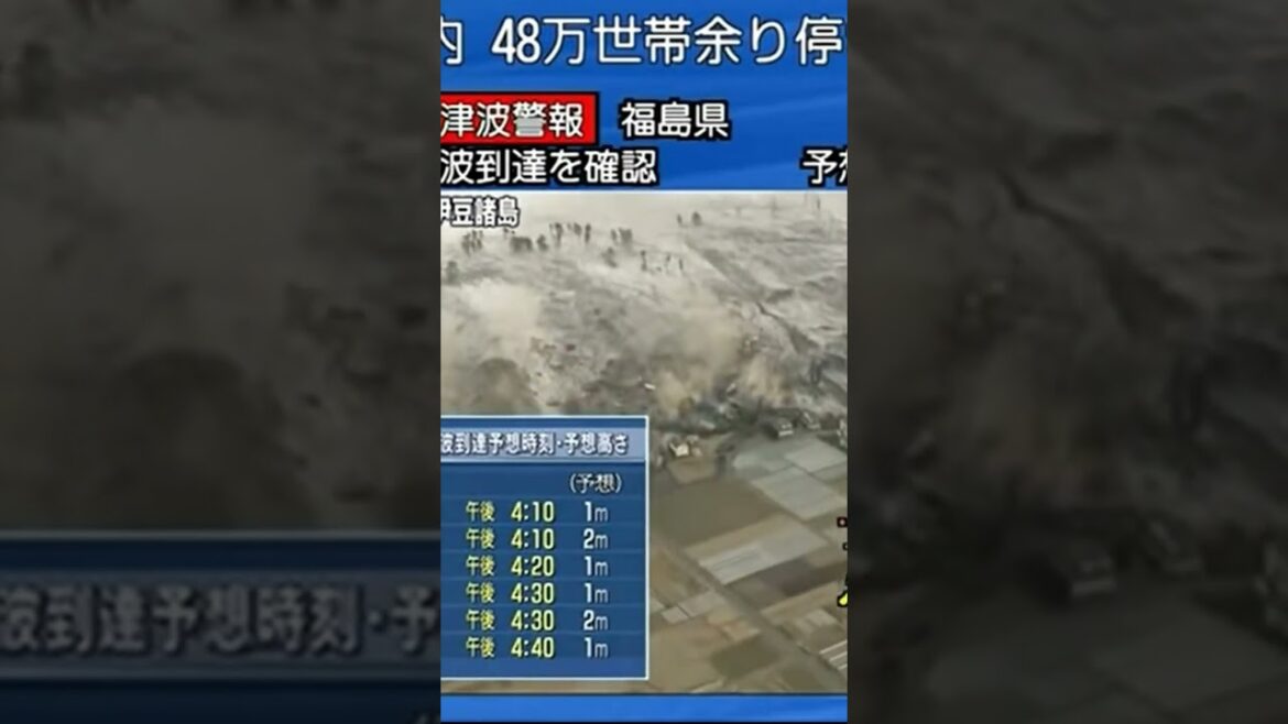 人車が飲み込まれる瞬間S3　東日本大震災津波地震ライブ　JAPAN earthquake TUNAMI LIVE　#shorts　#日本全国地震に備えるch  　#地震　#地震ライブ 　#津波