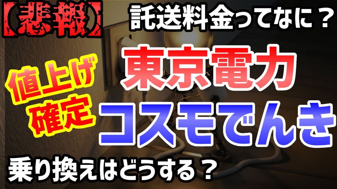 【悲報】東京電力とコスモでんき値上げ！乗り換えは必要？託送料金って何？