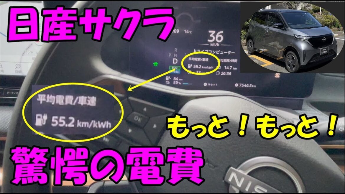 日産サクラ驚愕の電費