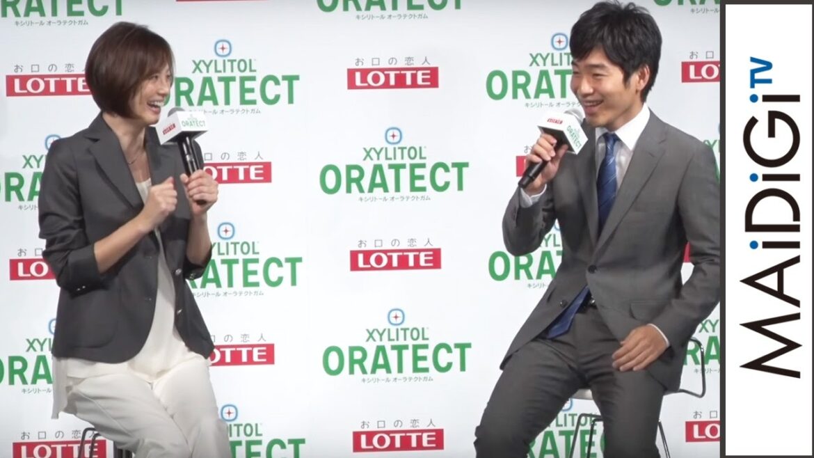 米倉涼子、ジャルジャルの「ものまねしてた」　イベントで告白　「キシリトール オーラテクトガム」新CM発表会2