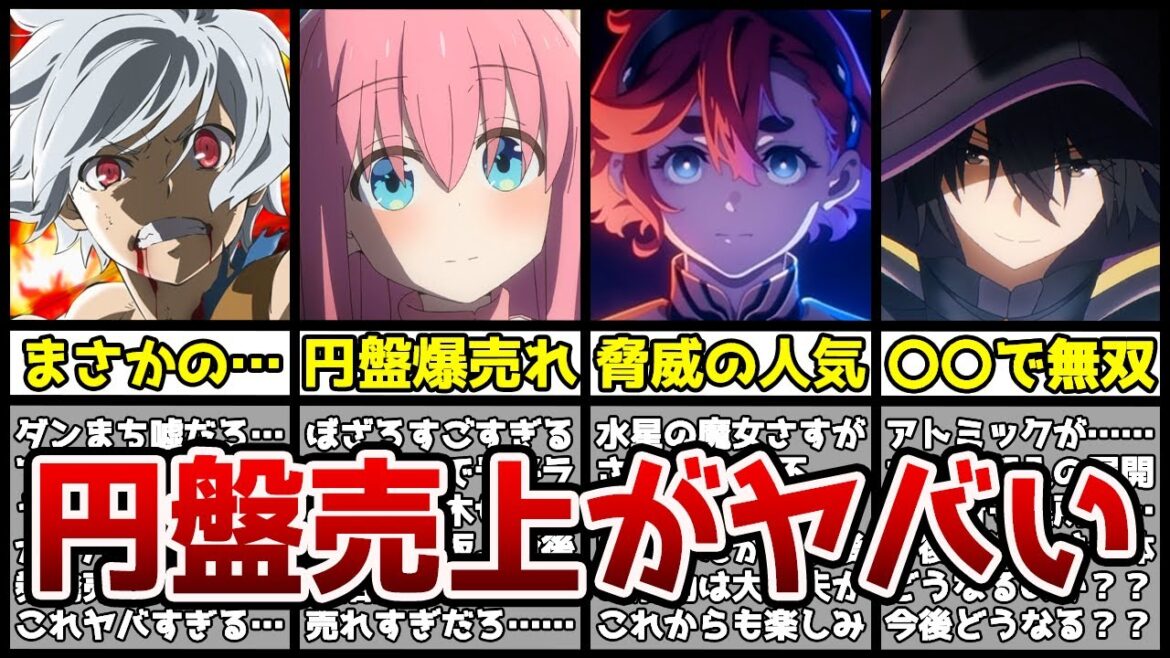 【ぶっ壊れ】去年の覇権アニメ『ぼっち・ざ・ろっく！』の円盤売上がヤバすぎる…！？そしてあの人気作品が信じられない結果に…【2022年秋アニメ】【2023年冬アニメ】