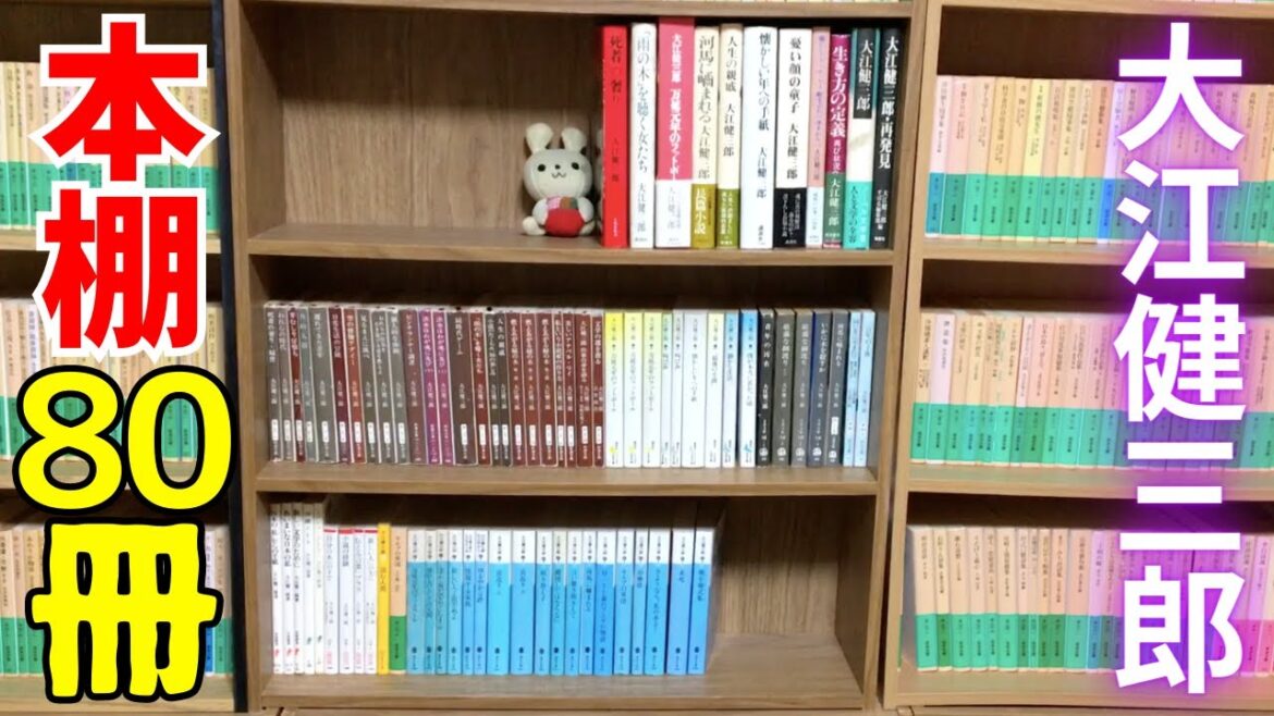 【本棚】大江健三郎の本80冊の本棚を紹介します【純文学・オススメ小説紹介】